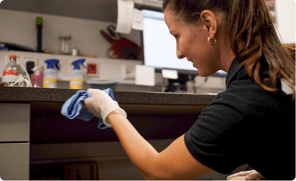 Peter Gebäudereinigung: Automatisch organisierte Vertretung.